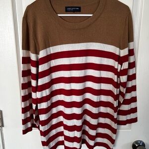 Jones New York Color Block Sweater Cotton Blend